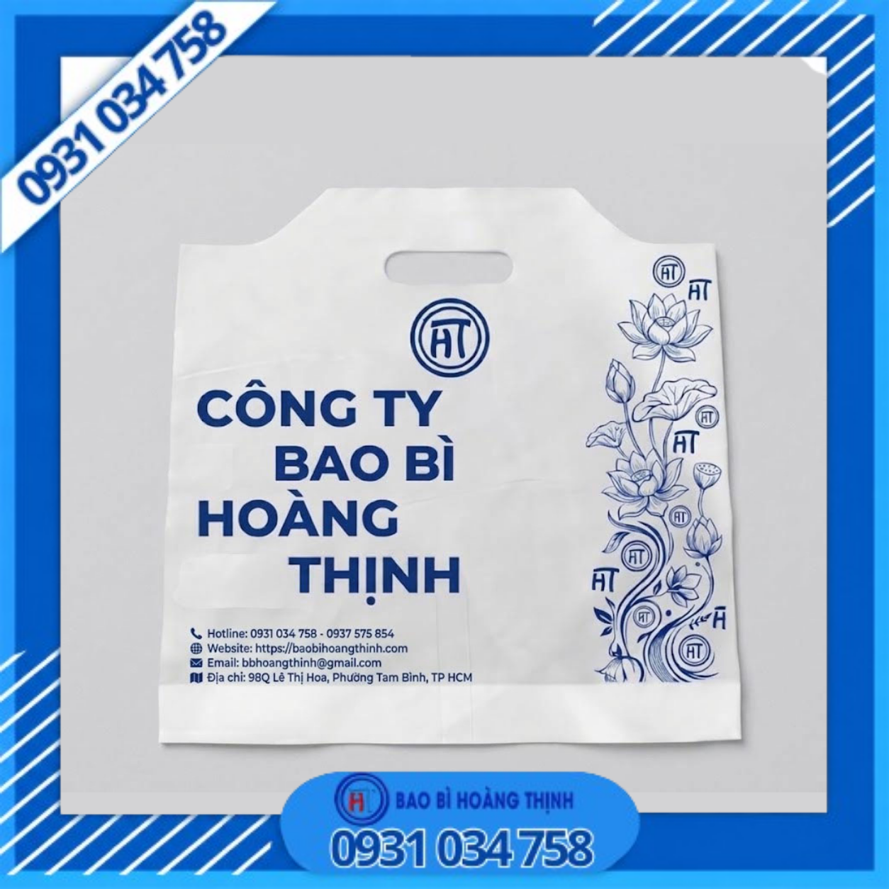 Túi đựng 2 ly nước in ấn thương hiệu